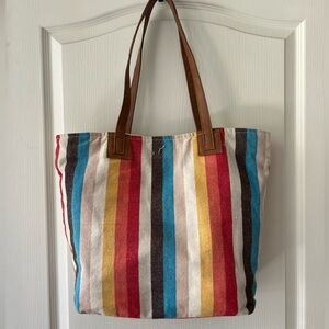 Striped Tote Bag